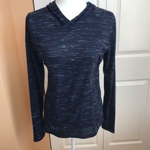 Nike Hoodie Dri Fit Navy Blue Pullover Top Size Medium EUC